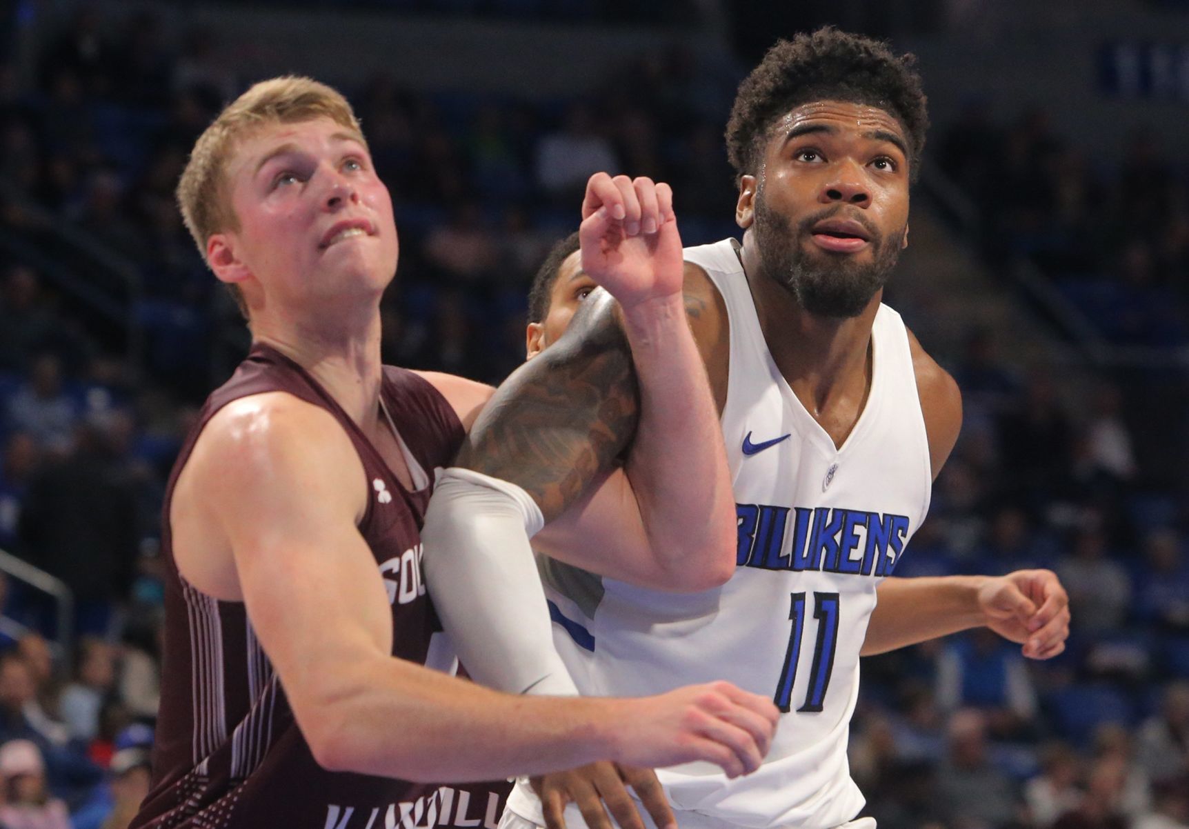 The Billikens and Salukis battle at Chaifetz Arena
